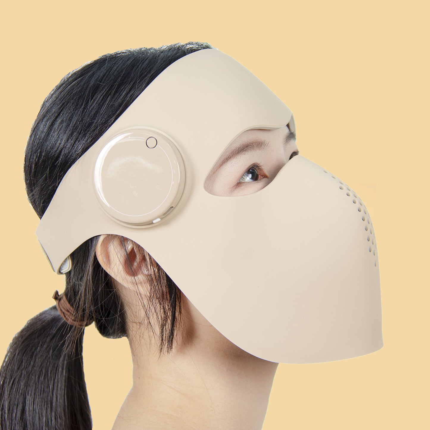 LED red light therapy facial mask for anti-aging and skin rejuvenation