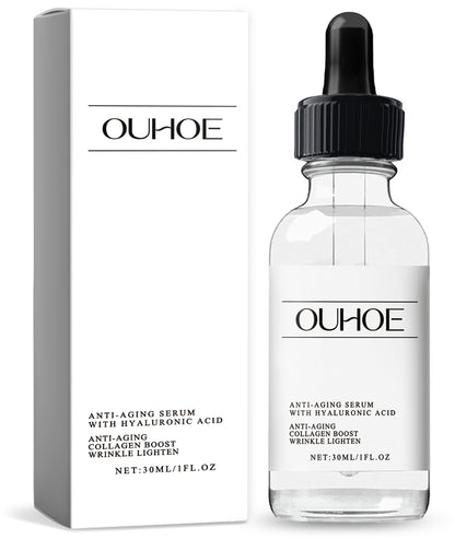 Anti-aging face serum with hyaluronic acid and collagen