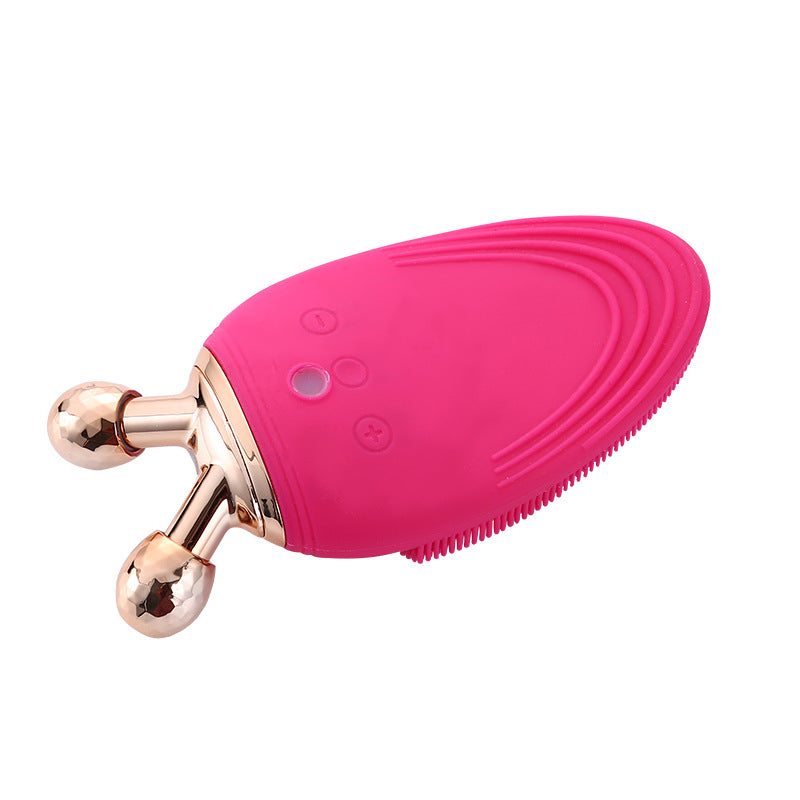 Multifunctional ultrasonic silicone facial cleansing device
