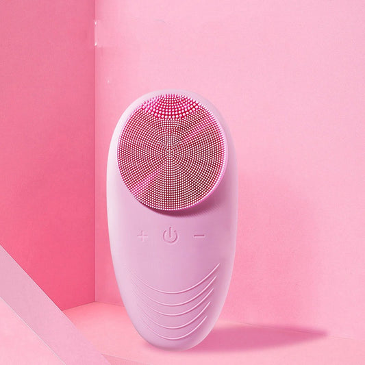 Mini electric silicone facial cleansing brush for gentle skin care