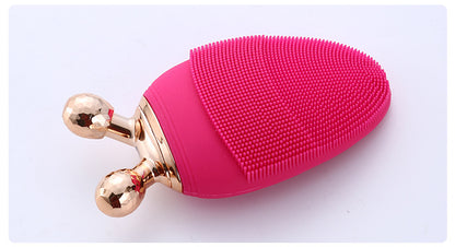 Multifunctional ultrasonic silicone facial cleansing device