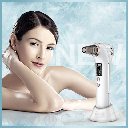 Ice-hot blackhead and acne removal electric facial cleansing device