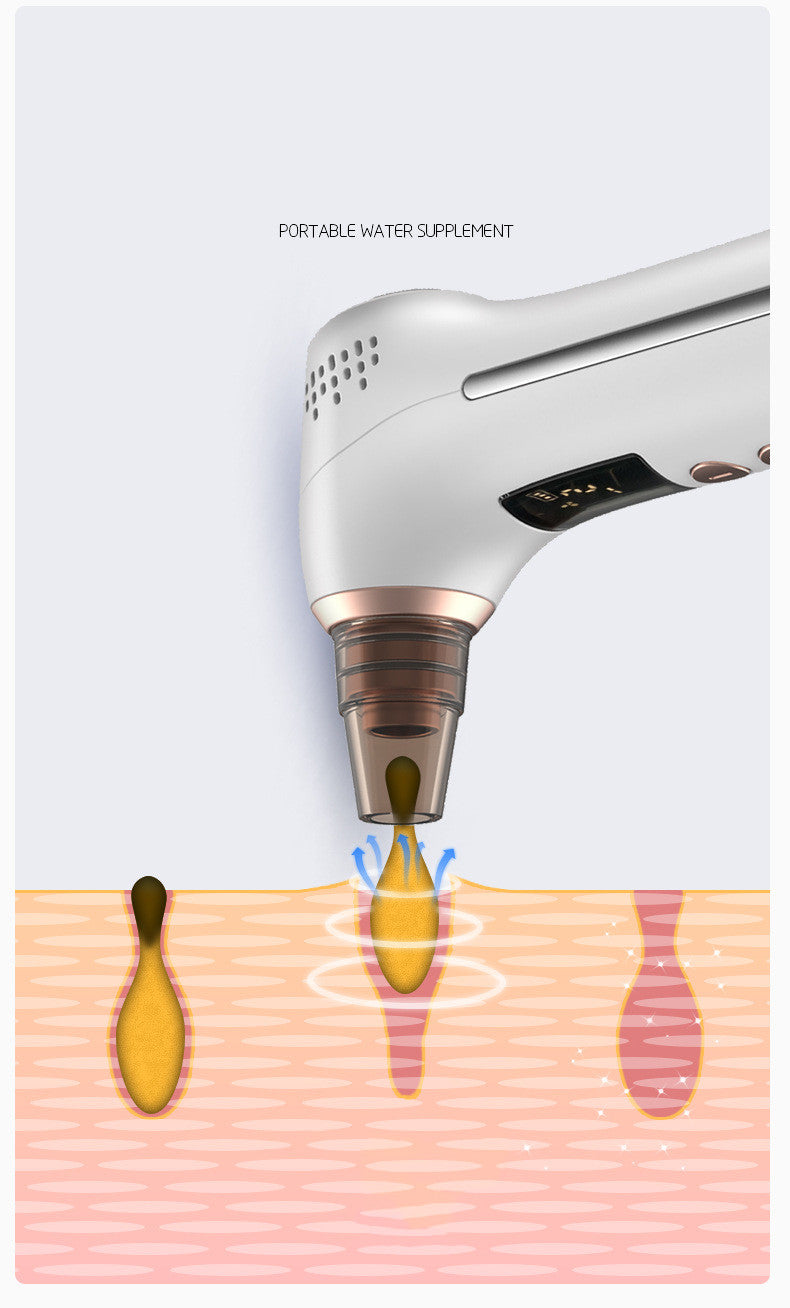 Ice-hot blackhead and acne removal electric facial cleansing device