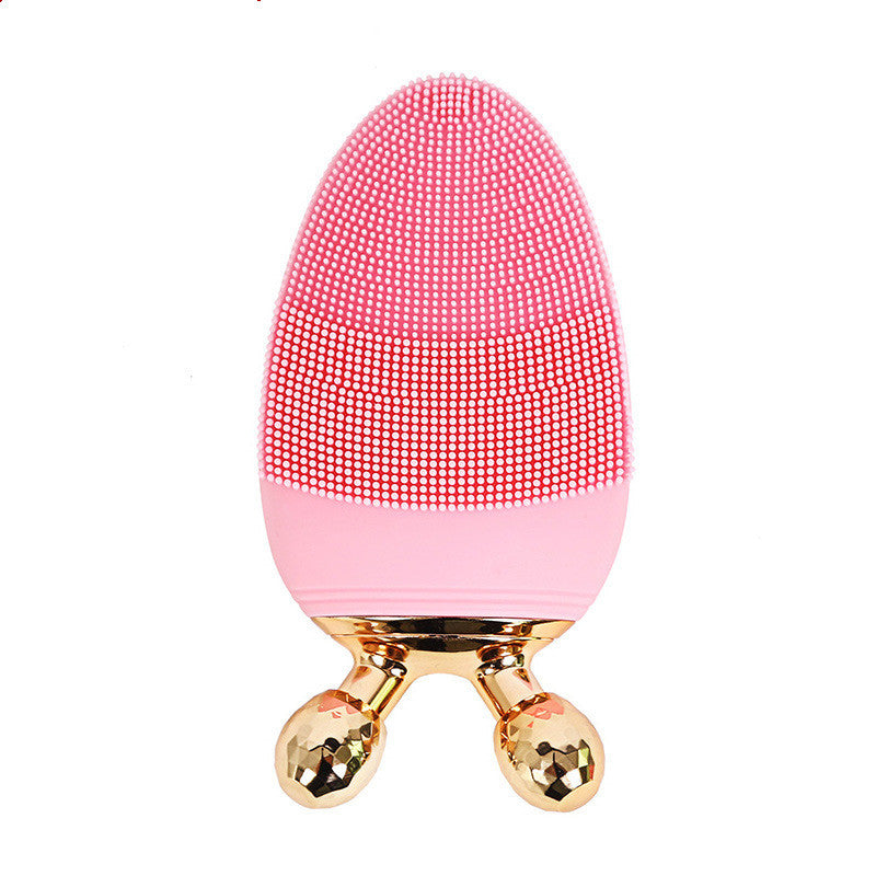 Multifunctional ultrasonic silicone facial cleansing device