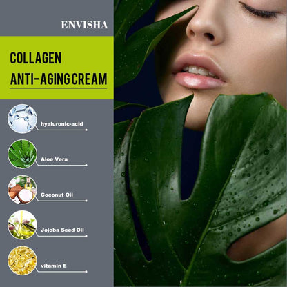 Retinol and collagen anti-aging face cream for wrinkle reduction