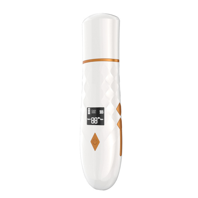 Ultrasonic pore cleansing LED display facial cleanser device