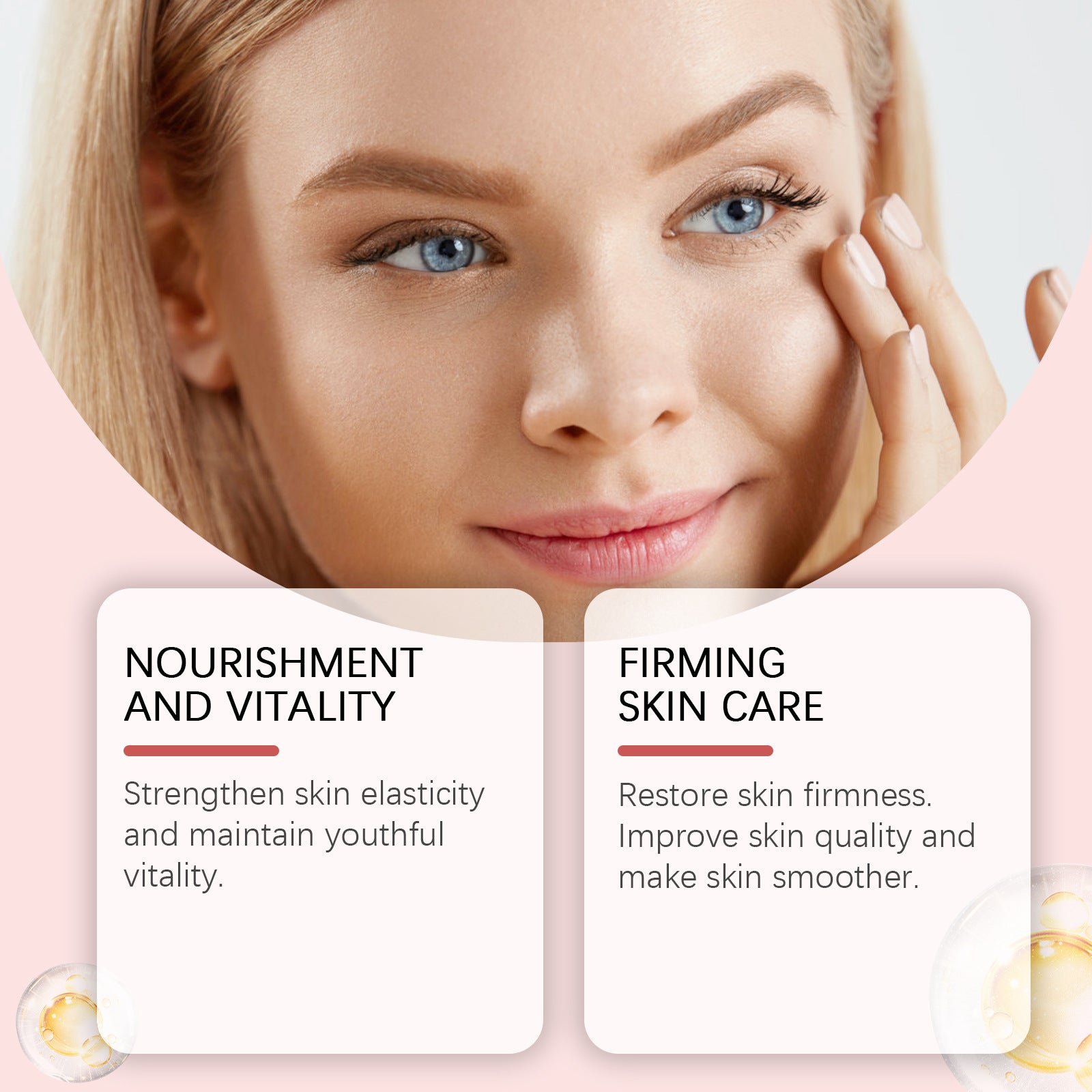 Nourishing facial skin care set with glow tonic lotion and cream