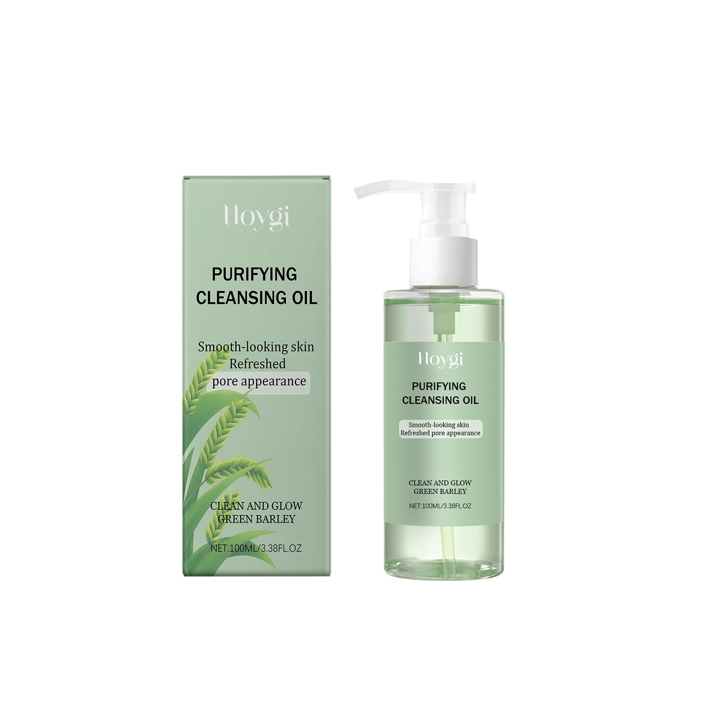Gentle facial cleansing oil with coconut and wheat extract for makeup removal