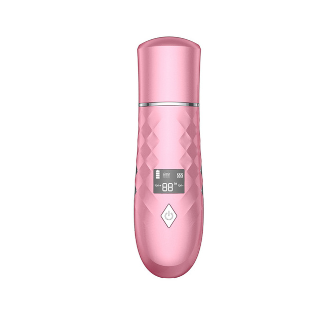 Ultrasonic pore cleansing LED display facial cleanser device