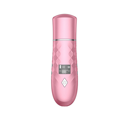 Ultrasonic pore cleansing LED display facial cleanser device
