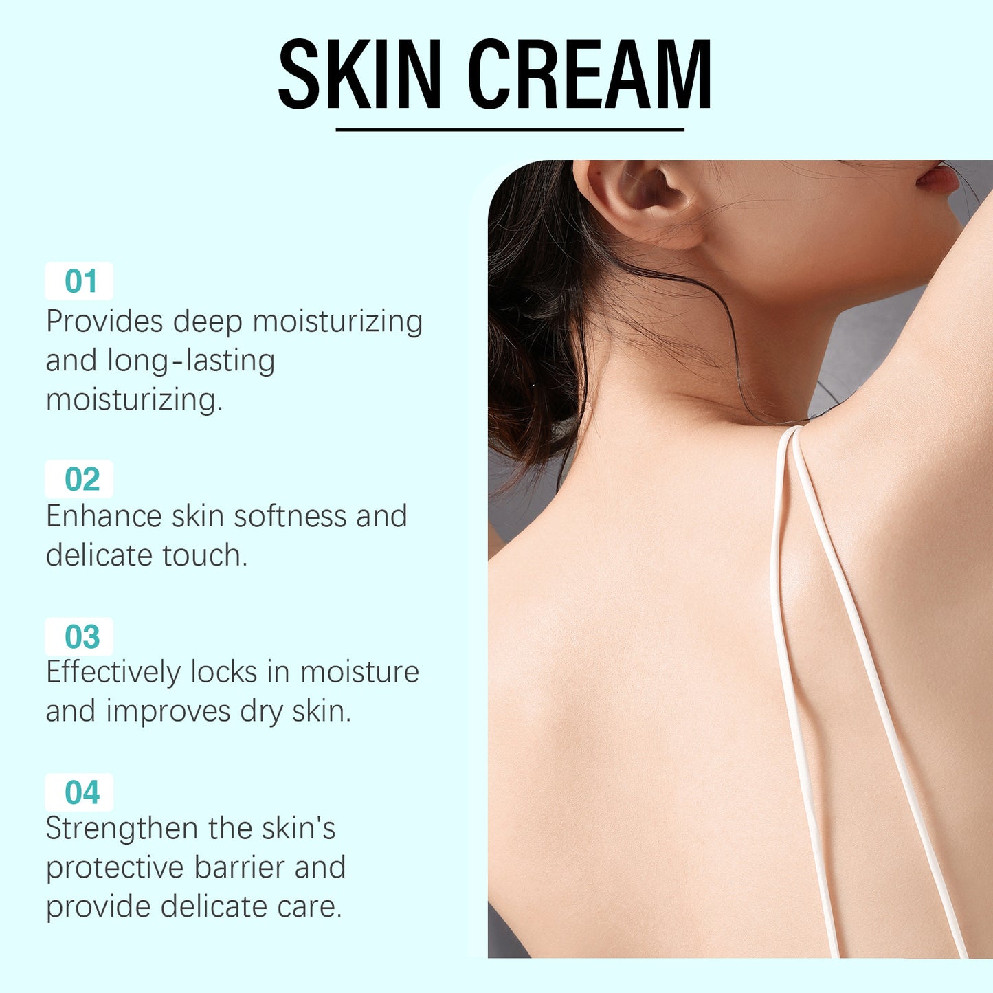 Moisturizing neck cream for smooth, hydrated skin