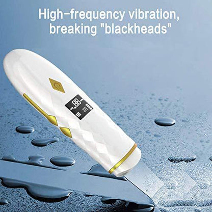 Ultrasonic pore cleansing LED display facial cleanser device