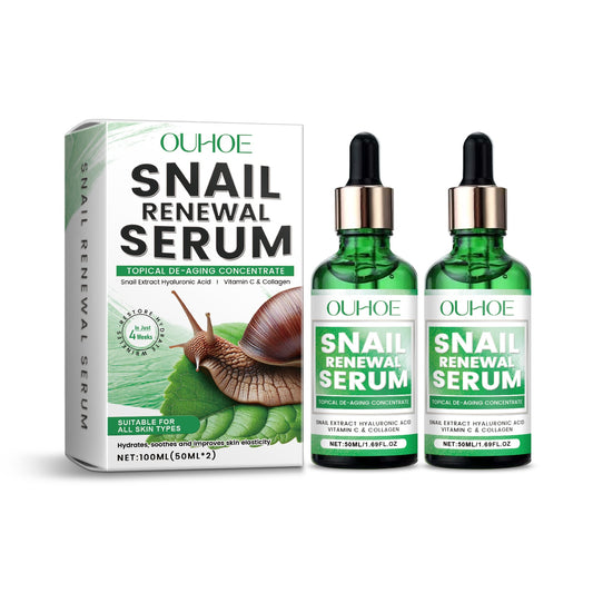 Snail secretion filtrate renewal face serum with vitamin C and collagen