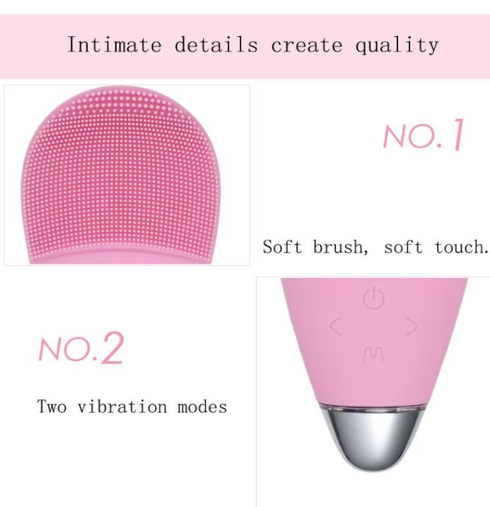 Electric silicone facial cleansing brush for deep pore cleansing