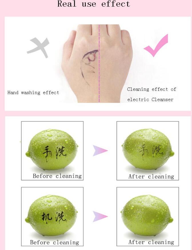 Electric silicone facial cleansing brush for deep pore cleansing