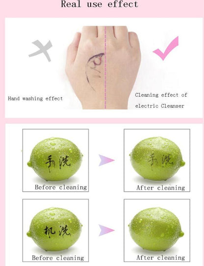 Electric silicone facial cleansing brush for deep pore cleansing