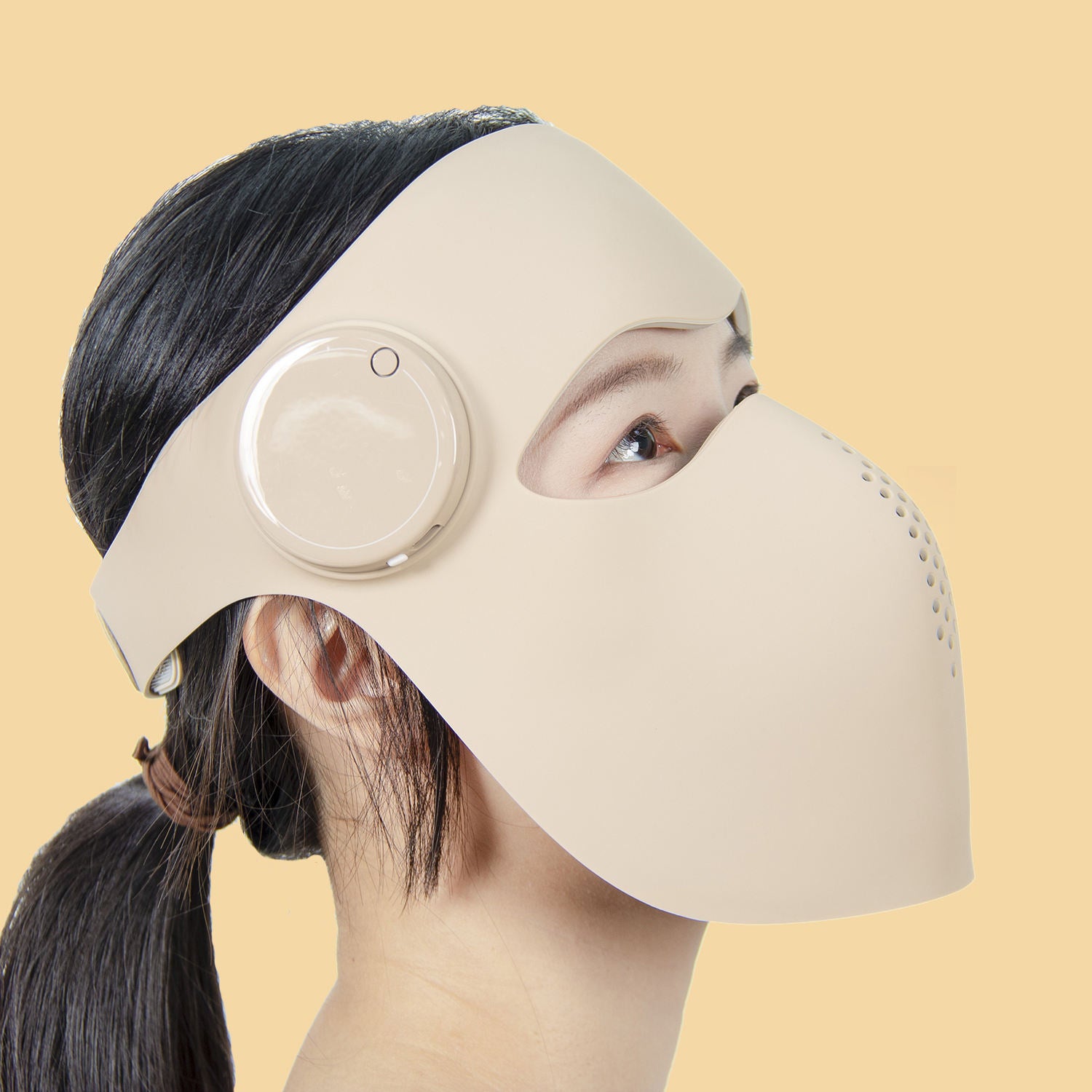 LED red light therapy facial mask for anti-aging and skin rejuvenation