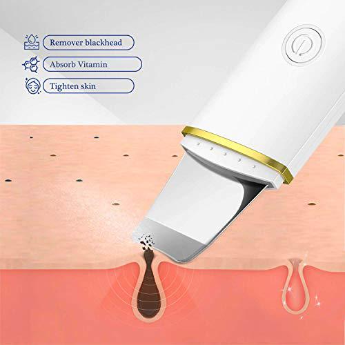 Ultrasonic pore cleansing LED display facial cleanser device