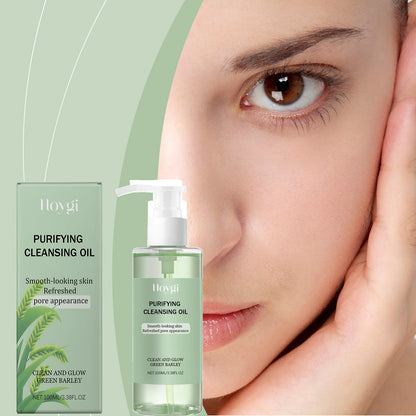 Gentle facial cleansing oil with coconut and wheat extract for makeup removal