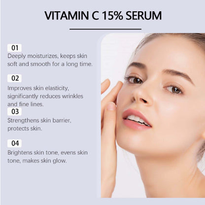 Anti-aging skin tightening serum with hyaluronic acid and vitamin E