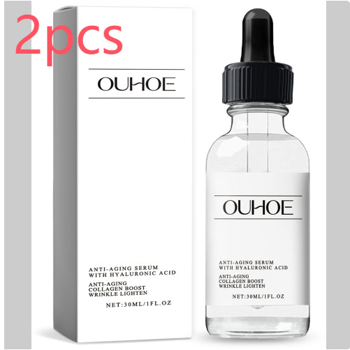 Anti-aging face serum with hyaluronic acid and collagen
