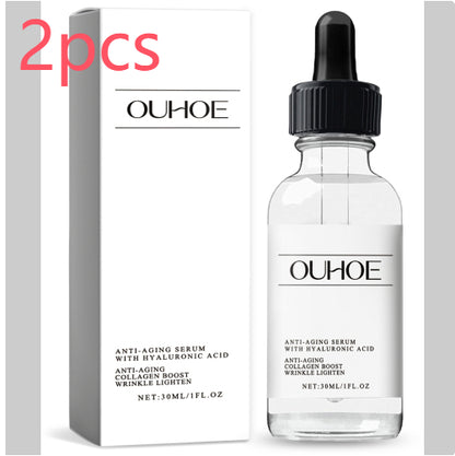 Anti-aging face serum with hyaluronic acid and collagen