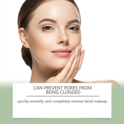 Gentle facial cleansing oil with coconut and wheat extract for makeup removal