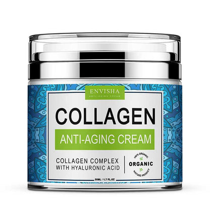 Retinol and collagen anti-aging face cream for wrinkle reduction
