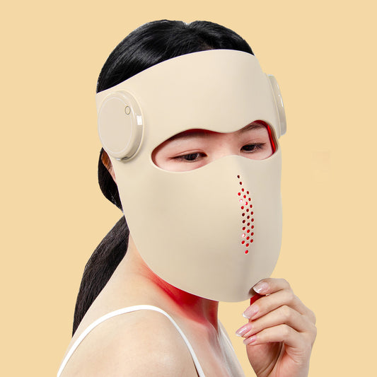 LED red light therapy facial mask for anti-aging and skin rejuvenation