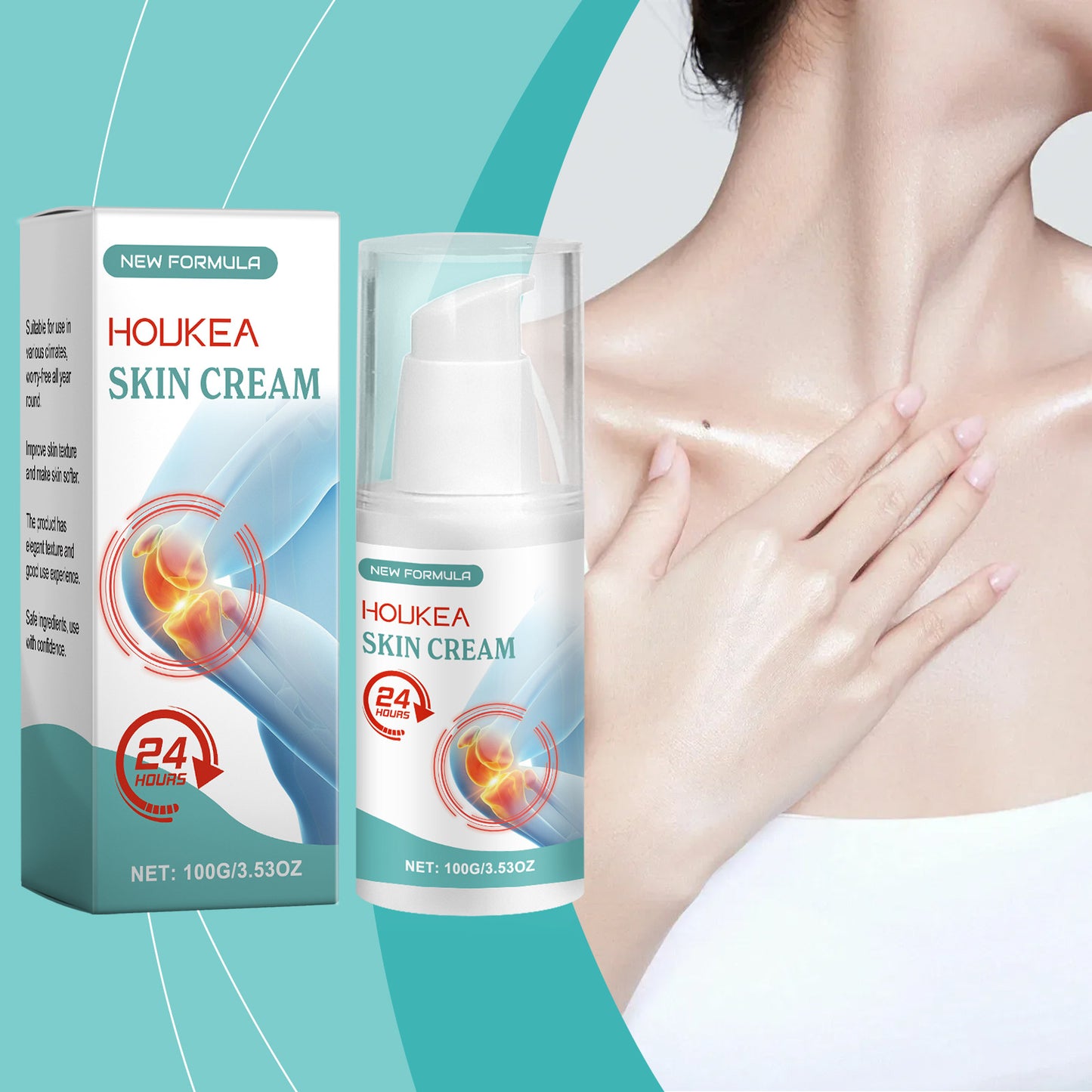 Moisturizing neck cream for smooth, hydrated skin
