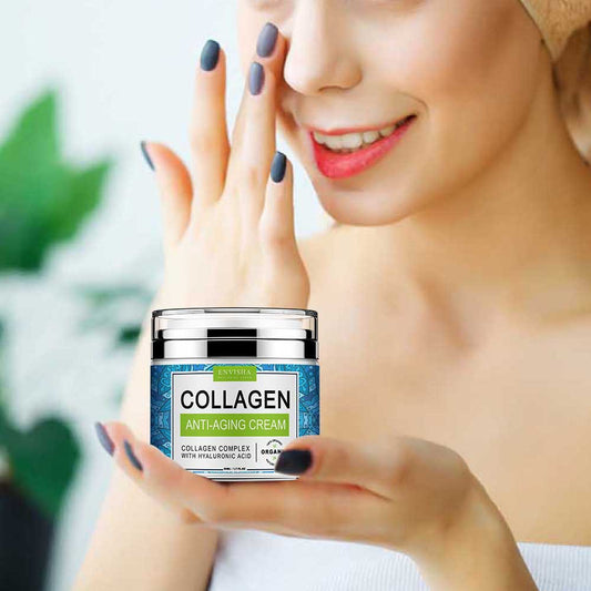 Retinol and collagen anti-aging face cream for wrinkle reduction