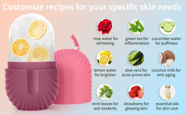 Instant puffiness relief ice roller for face and eye depuffing