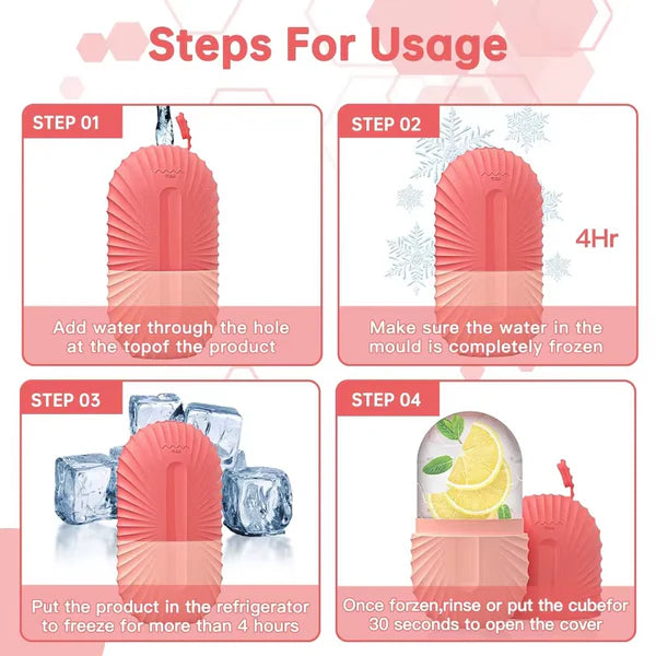 Instant puffiness relief ice roller for face and eye depuffing