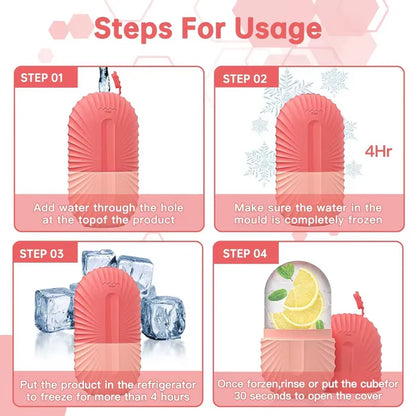 Instant puffiness relief ice roller for face and eye depuffing